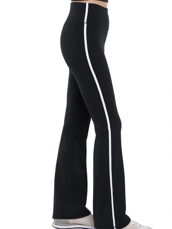 Gap Fit Black Flared Side-Stripe Women’s Leggings - Picture 2 of 3
